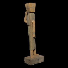 Egyptian Artifact Figurine Rare Statue of Pharaonic Offering Bearer Authentic BC