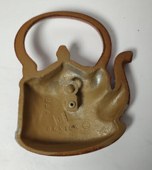 Vintage Sexton Cast Metal Hanging Wall Decor 4 Piece Orange