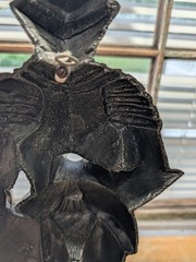Medieval Knight Cast Metal Decor VTG Japan