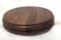 Brown Wood Display Stand Round 4.5” Pedestal Bonsai Teapot Vase Base