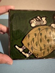 Tile/Hot Plate Switzerland Woman Bird Big Dress