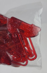 10 Wizard Of Oz Dorothy Red Glitter Plastic Shoes Paper Clips Warner Bros 2.5″