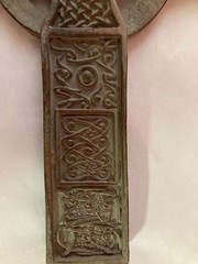 Set Of 3 Vintage Resin Celtic Religious Crosses Wall Hanging 10×6.75”