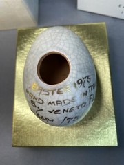 Vintage Veneto Flair Ceramic Egg Easter 1975 Italy #6671/7500 W/Box