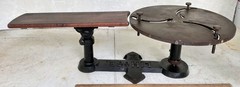 RARE antique ~1916 LIMOGE Factory Worker ARTIST ARMREST old Detailing APPARATUS~