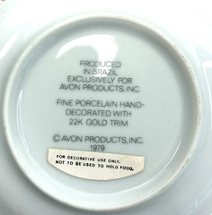 Vintage 1979 Avon Butterfly Fantasy Porcelain Dishes Soap Set w/ Box Brazil
