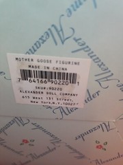 1999 Madame Alexander Mother Goose Figurine in Original Box/Packaging 90220
