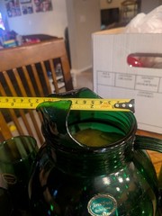 Anchor Hocking Vintage Emerald Green Pitcher & Glass Set. Made In USA