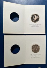 1975 Franklin Mint Bronze Christmas Coin Lot (2) “Peace” & “Season’s Greetings”