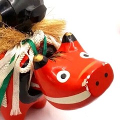 Akabeko Fukushima Aizu Folk Crafts – Lucky Charms -Papier Mache Bobble Head Cow