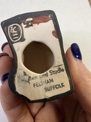 RARE Mudlen End Studio Felsham Suffolk Miniature Bow Fronted Shop Cottage 11 RED