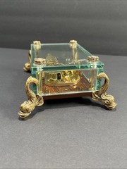 Vintage Original Swiss Reuge Crystal Clear Glass Music Box No 1885 (WORKING!!)