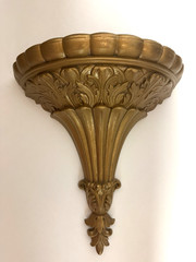 VTG Burwood Home Interiors Ornate Gold-Tone Wall Shelf 12 X 12 Gallery Wall Glam