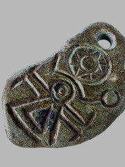 300 BC Ancient Carved Engraved Gemstone Pendant Medallion Wearable Amulet Unisex