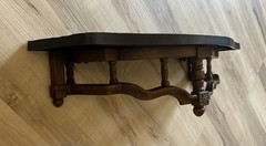 VTG 1969 MCM DART INC Black/Brown Wall Accent Display Shelf #3027 MADE USA