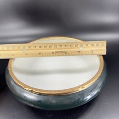 Vintage Limoges Porcelain Large Round Jar Box Hand Painted Container France Vtg