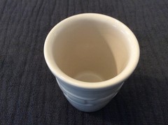 Longaberger Pottery Woven Traditions Ivory Bathroom Tumbler – Awesome!
