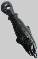 300 BC Ancient Carved Engraved Gemstone Pendant Medallion Wearable Amulet Shark