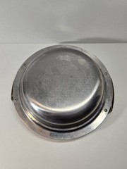 Serving Bowl Charger Dish Ar Cas Inox 18/10 Steel with Gold Oro Italy