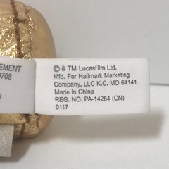 Hallmark Itty Bittys C-3PO Red Arm Star Wars Limited Edition