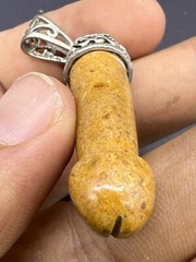 Beautiful Old Roman Natural Jasper Stone Phallus Mini Peens Amulet Pendant