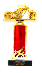MOTORCYCLE TROPHY, BIKE AWARD, CHOPPER MOTORCYCLE SHOW TROPHY 4DC 8 COLORS