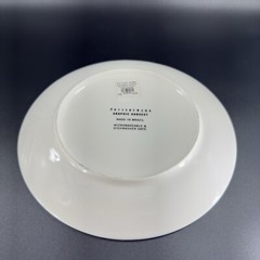 POTTERY BARN Graphic Harvest Ceramic Dish Plate Made In Brazil Round New Set 4