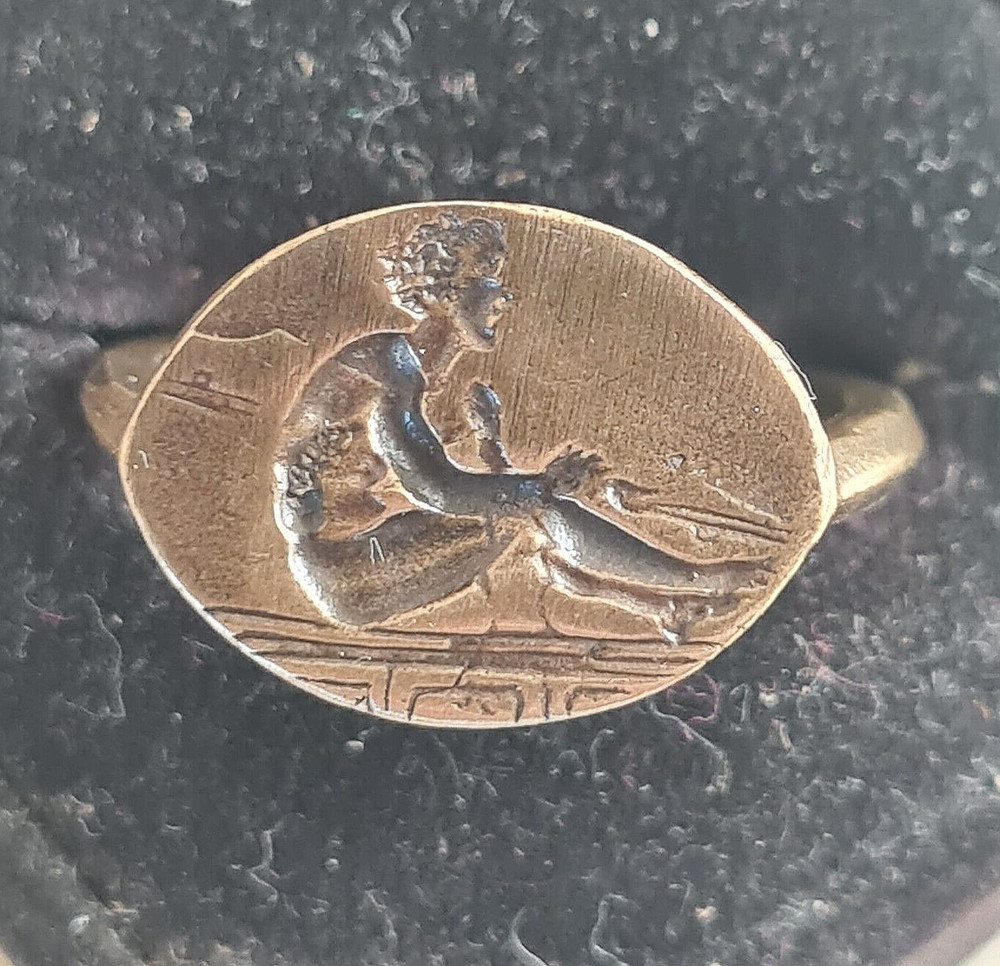 Thracian ring Roman Style Handmade Bronze Vintage Antique Look Spqr