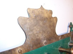 Unusual Heavy Handmade Brass & Steel Dutch Style Coat Kitchen Tack Wall Rack 23″