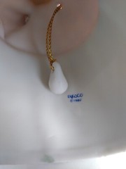 Vtg. Hand Painted Porcelain Bell Figurine 1980 Enesco Lady Dressed Old Fashion