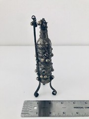 Rare Antique Moroccan Bedouin Kohl Intricate Handmade Metal Eye Liner Makeup Set