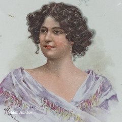 Antique Edwardian Woman Porcelain Portrait Plate Crescent China – Alliance, Ohio