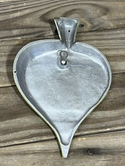 AS-IS Vtg HODA Wall Hanging Lamp Bellows Cast Aluminum Green Decor Hoda Lot 2