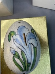 Vintage Veneto Flair Ceramic Egg Easter 1975 Italy #6671/7500 W/Box