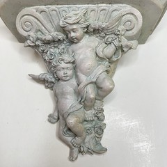 Cherub Fancy Wall Shelf Baroque Style Wall Decor Sconce Style Roses