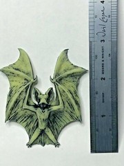 Neil Eyre Designs Halloween Dracula Flying Vampire Bat glow in dark Magnet