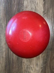 Vintage Weston Bowl Mill Hand Painted Santa Wooden Round Bowl Signed 11.5”
