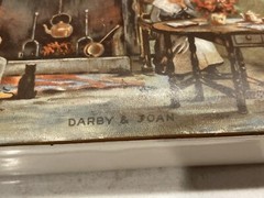 Vintage Porcelain Trinket Box w/Dish Darby & Joan Lancaster Ltd English Ware