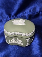 Lot Of 3 Wedgwood Jasperware Lidded Boxes Made In England, 1 Hard To Find. Mint