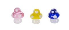 Ganz TINY Mini Glass “Lucky Little MUSHROOM” Figurine ORANGE for Adventures 5/8″