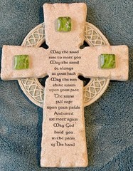 FAITH STONES CELTIC CROSS WITH TRADITIONAL IRISH BLESSING BY ROMAN, INC.