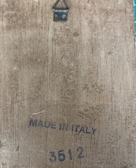 VTG Gold Gilt Italian Florentine Tole Wood Wall Picture Plaque 5 1/2” X 4 1/2”