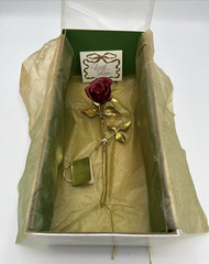 Franklin Mint Forever Rose 8″ Long Original Packaging