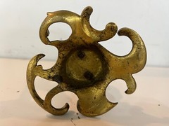 Antique Gilt Metal Figural Candlestick Cavalier Man Decorations