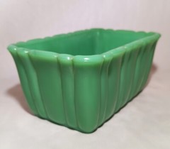 1940s YONKERS NEW YORK vtg slag glass spring flower blub planter akro agate bowl