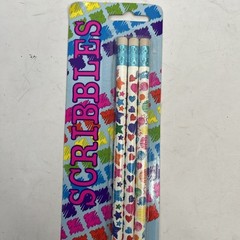 Lisa Frank Scribbles Designer Pencil Collection Set Pack Vintage 1990s Made USA