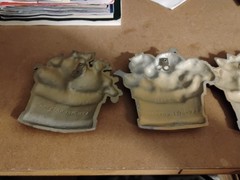 4 Vintage Sexton Cast Metal Wall Hanging Fruit and Vegetable Basket Art 1976