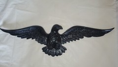 Vintage 19″ Cast Metal Aluminum Eagle Patriotic Wall Hanging