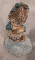 Betsey Clark Figurine Vintage 1975 Hallmark Cards 3” Girl with Star & Bird