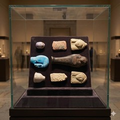 Ancient Egyptian Amulets Collection Pharaonic items Deity Plaques Sarcophagus